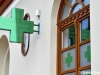 Zöld patika kereszt LED világítással
